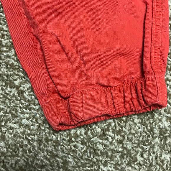 NWT Mother No Zip Misfit Pants Red Size 26 Joggers - Picture 3 of 8